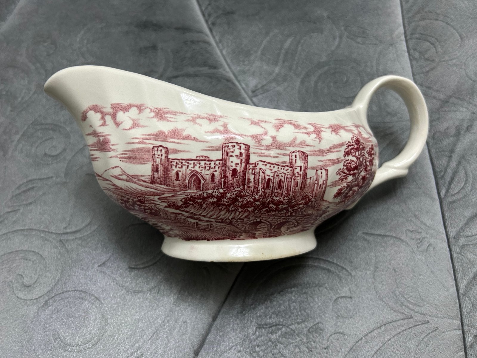 Antieke juskom met kasteelprint - Ole Country Castles, Verzenden