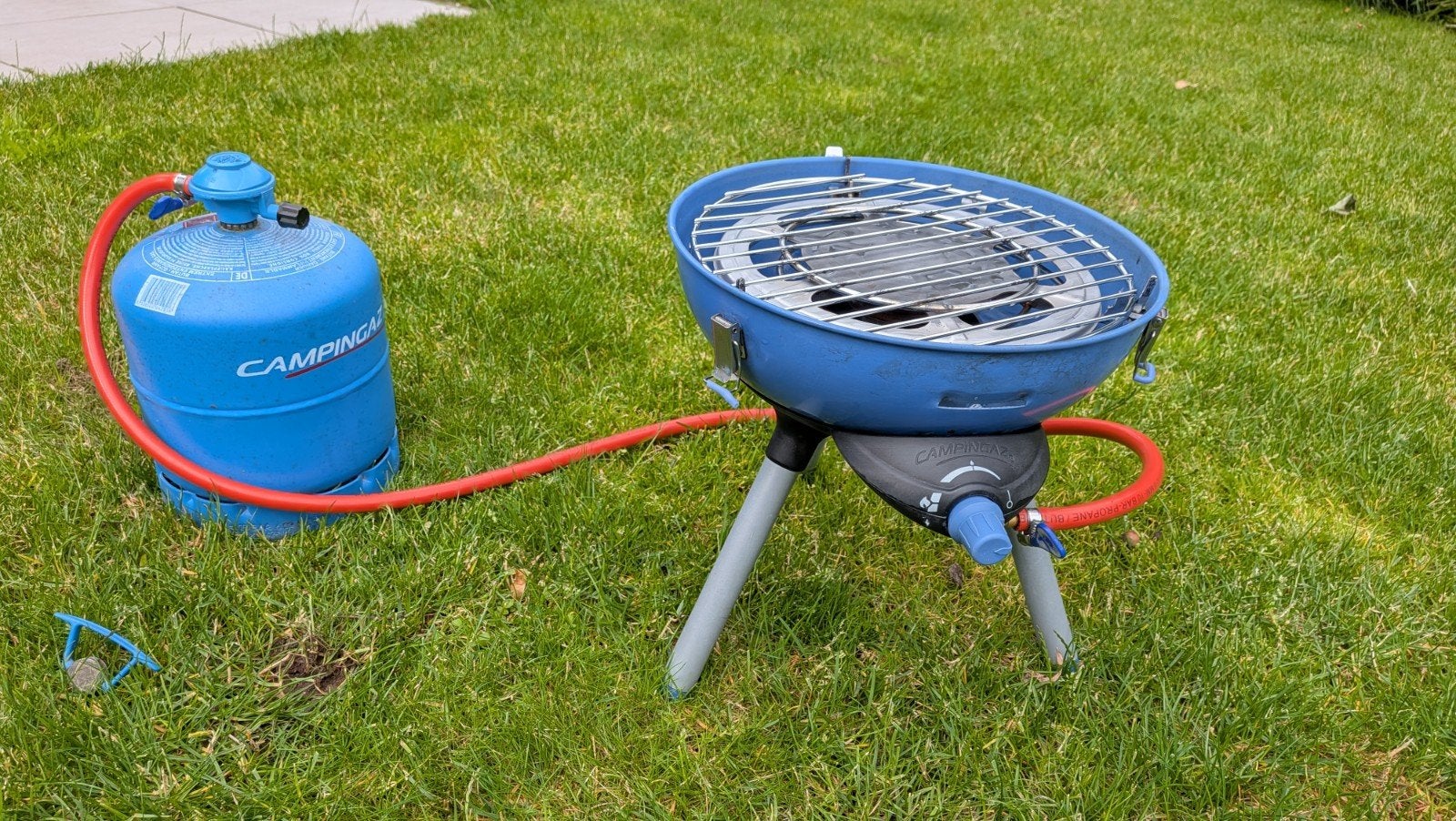Campingcaz party Grill 400 inclusief gasfles, Caravans en Kamperen, Ophalen, Gebruikt