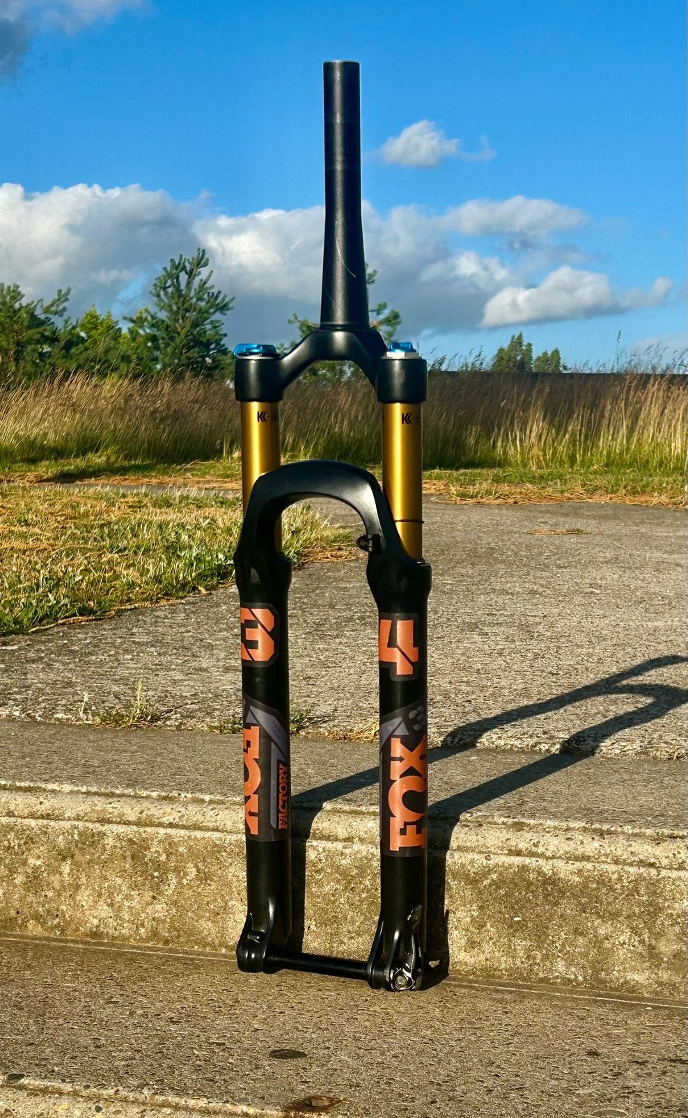 Fox 34 Factory Kashima 29 130 mm  tapered  210 mm stuurbuis, Ophalen of Verzenden, Zo goed als nieuw, Voorvork, Fatbike