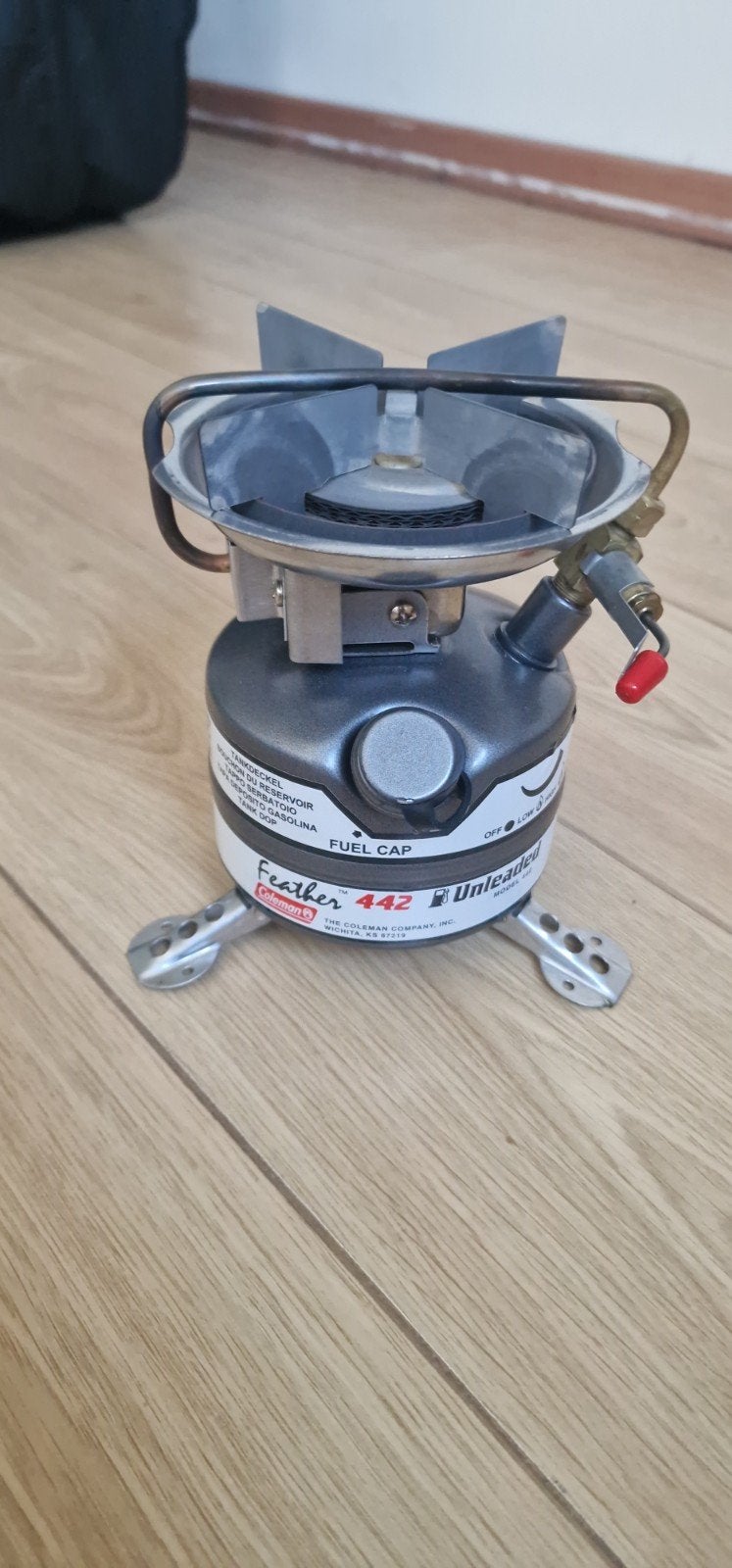 Coleman Feather 442 Benzinebrander met brandstoffles, Ophalen of Verzenden