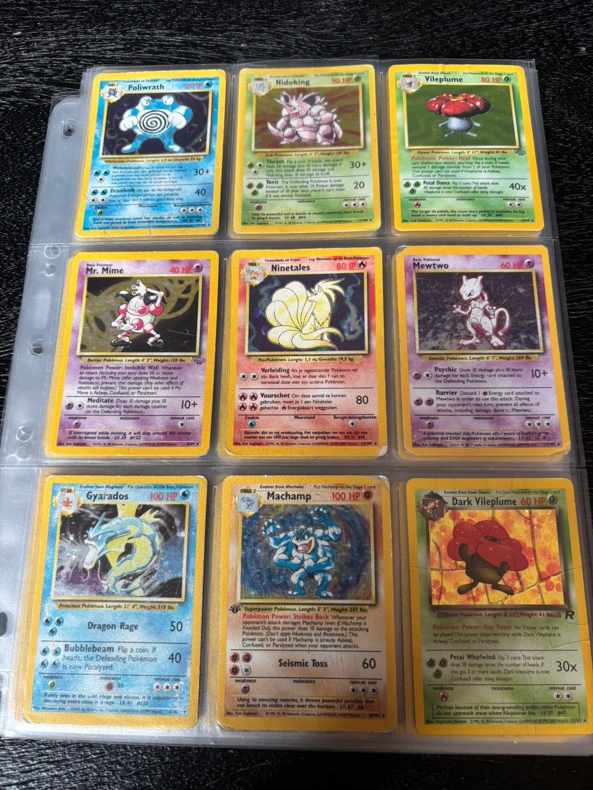 Oude vintage pokemon kaarten verzameling, Ophalen of Verzenden, Zo goed als nieuw, Meerdere kaarten