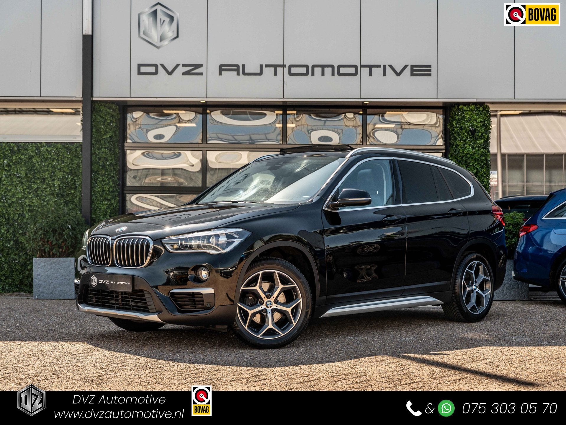 BMW X1 SDrive18i High Executive | X-Line | Pano | HUD | Deal, Auto's, Gebruikt, Zwart, Met garantie (alle), Leder en Stof