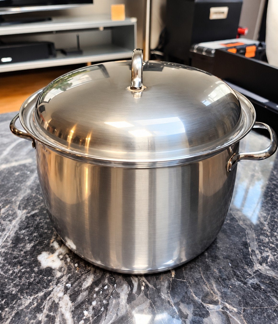 RVS Kookpan 26 cm – Hoge Soeppan 20 cm – Met Deksel, Huis en Inrichting, Ophalen, Gebruikt, Met deksel, Rvs