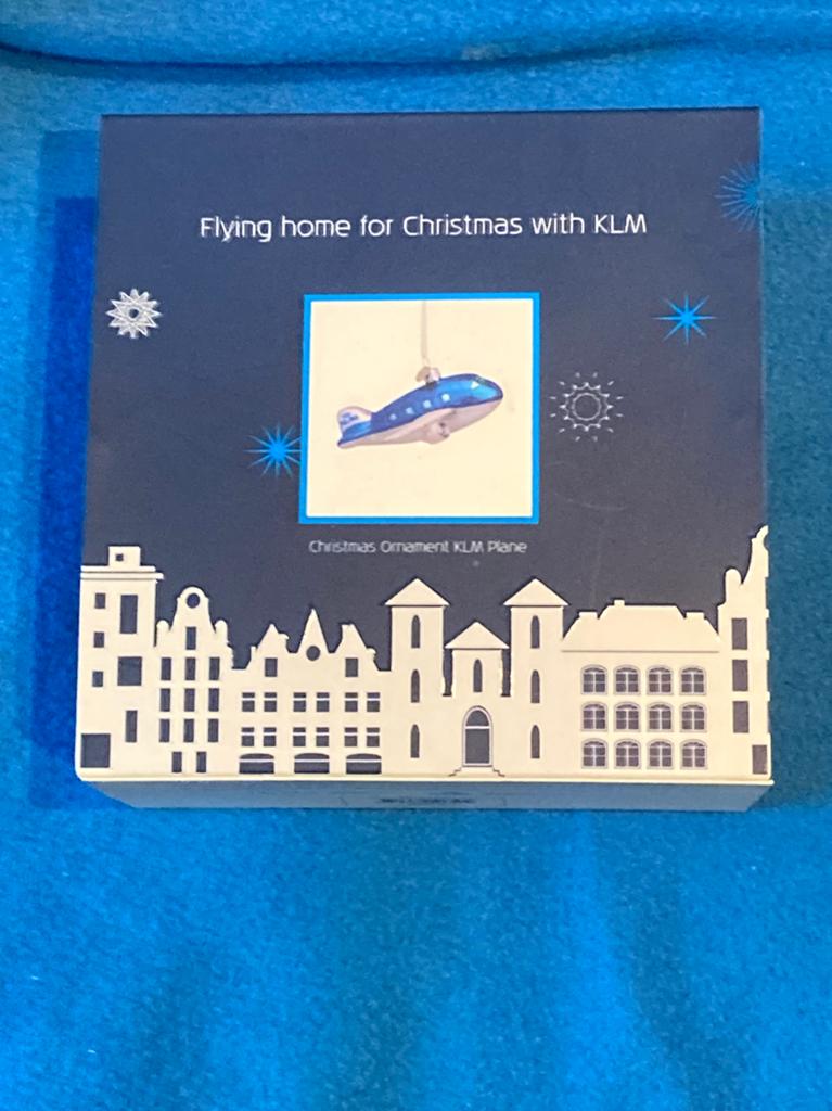 KLM Kerst Ornament Vliegtuig van Vondels, Verzamelen, Ophalen of Verzenden, Nieuw, Overige typen