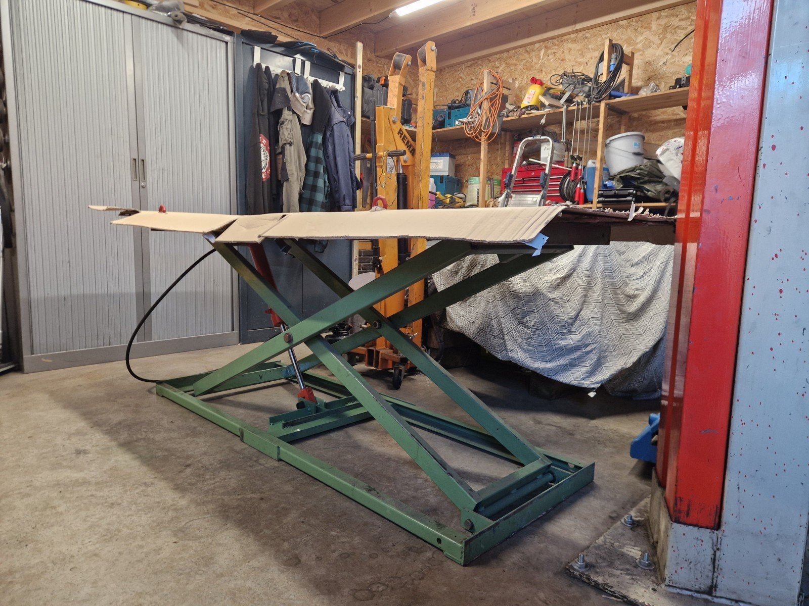 motorheftafel, hydraulisch, Ophalen