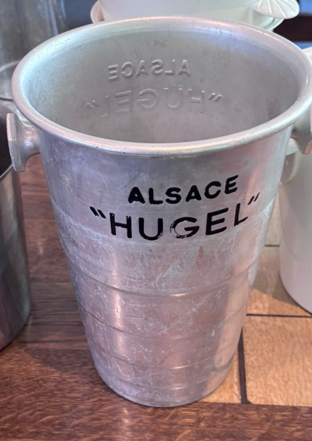 Vintage Champagnekoeler / Wijnkoeler Alsace Hugel- Aluminium, Ophalen, Gebruikt, Overige materialen, Minder dan 5 flessen
