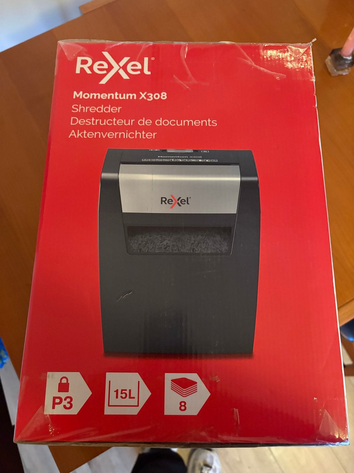 Rexel Momentum X308 papiervernietiger - z.g.a.n., Diversen, Ophalen, Gebruikt