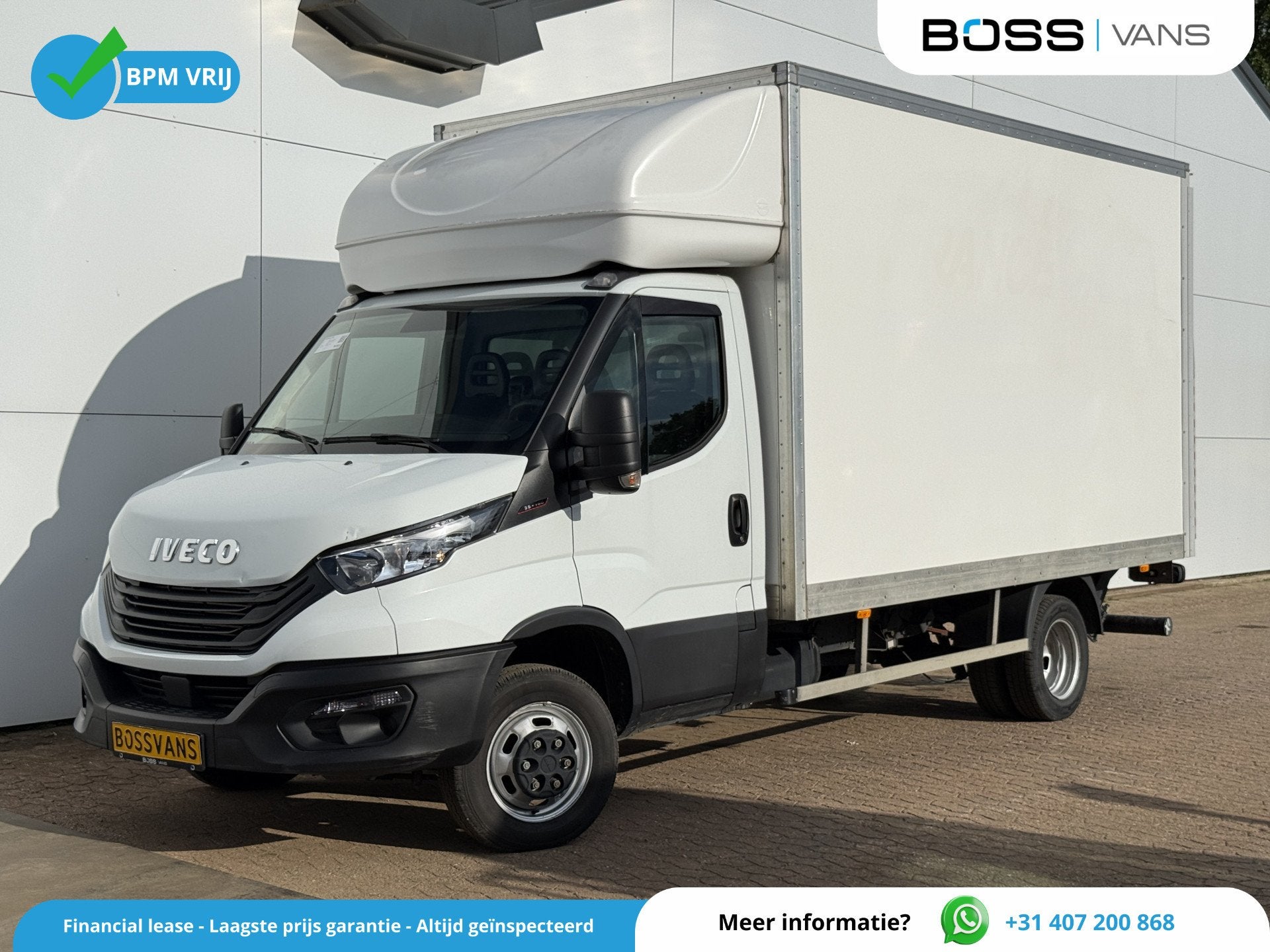 Iveco Daily 35C16 3.0 160PK Bakwagen Laadklep Zijdeur Camera, Auto's, Zwart, 4 cilinders, Iveco, 160 pk