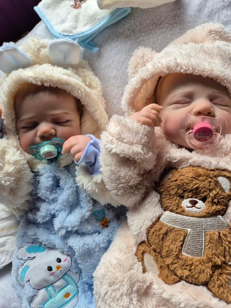 Prachtige tweeling baby dolls jongen en meisje, Verzamelen, Poppen, Ophalen of Verzenden, Nieuw, Pop