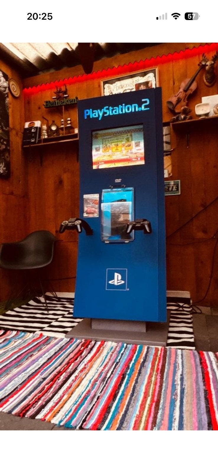 Playstation 2 demo pod - kiosk, Ophalen, Gebruikt, Met 2 controllers, Phat