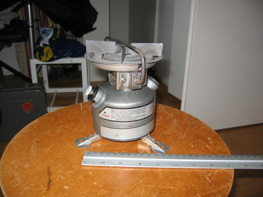 coleman stove op benzine, Ophalen, Gebruikt