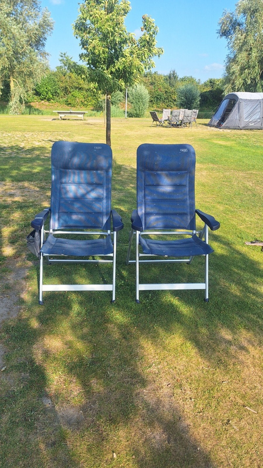 2x Crespo air luxe stoel, Caravans en Kamperen, Ophalen, Zo goed als nieuw, Campingstoel