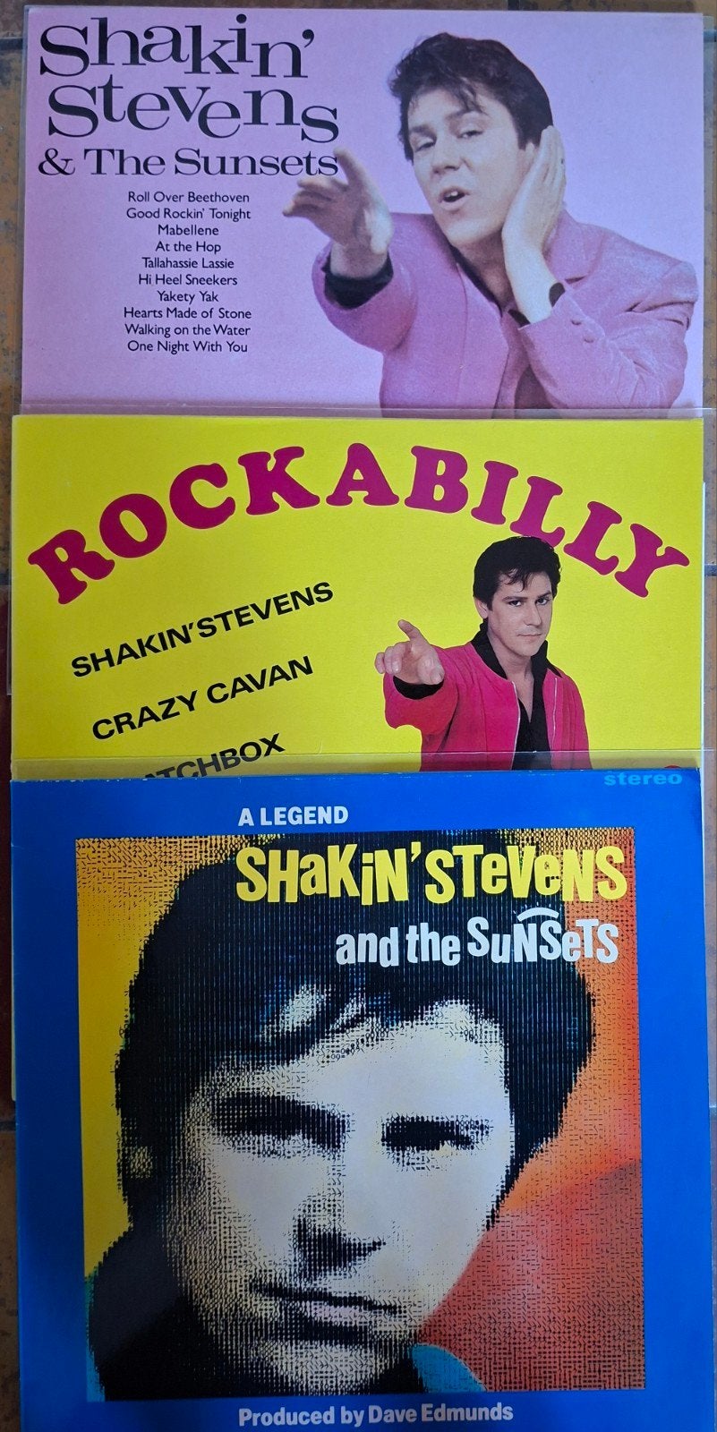 3 x lp's Shakin' Stevens  Rock n Roll, Cd's en Dvd's, Vinyl | Rock, Ophalen of Verzenden, Zo goed als nieuw, 12 inch