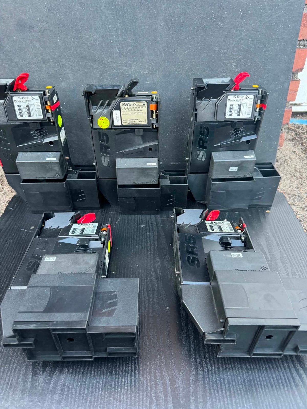 5x Money Controls SR5e muntproevers + onderdelen, Verzamelen, Automaten | Gokkasten en Fruitautomaten, Euro, Ophalen of Verzenden