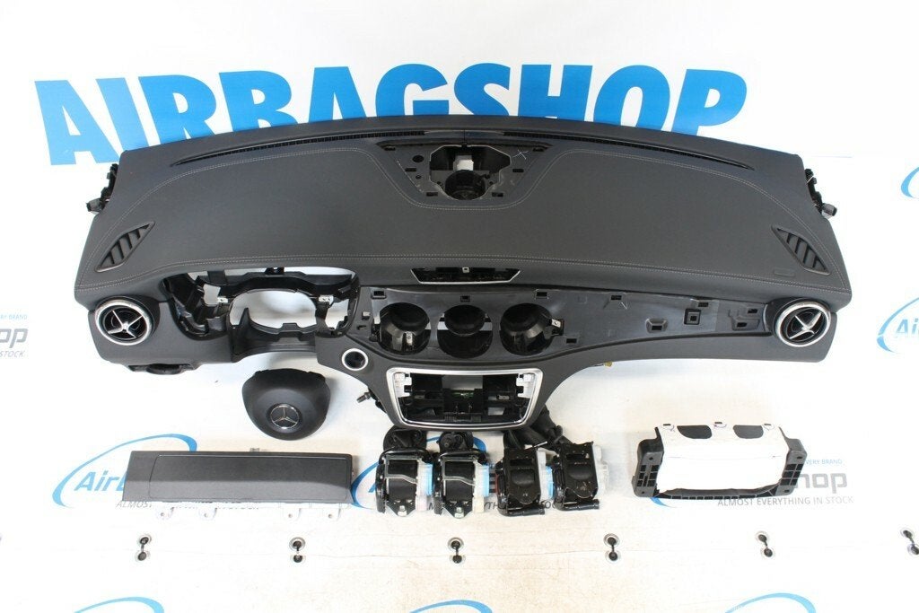 Airbag set - dashboard leer met grijs stiksel mercedes cla