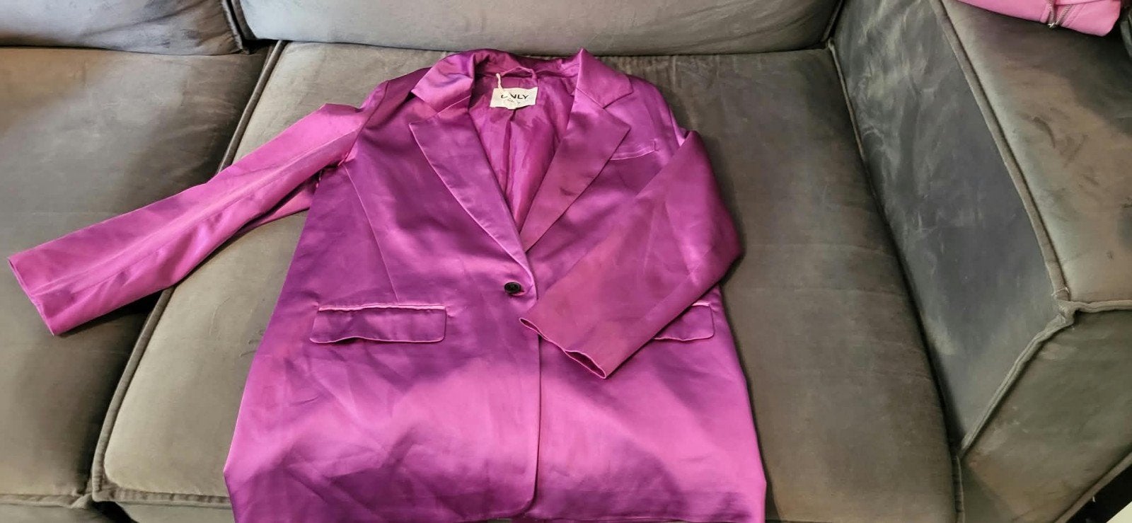 ONLY Satijnen Blazer Maat M Paars, Maat 38/40 (M), Paars, Ophalen of Verzenden, Jasje