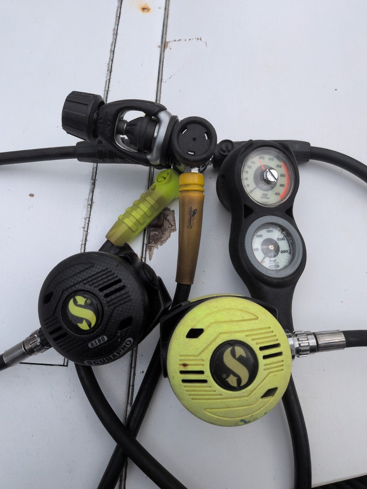 Scubapro duikregelaar set met Tusa console en kompas, Ophalen of Verzenden, Gebruikt, Overige typen