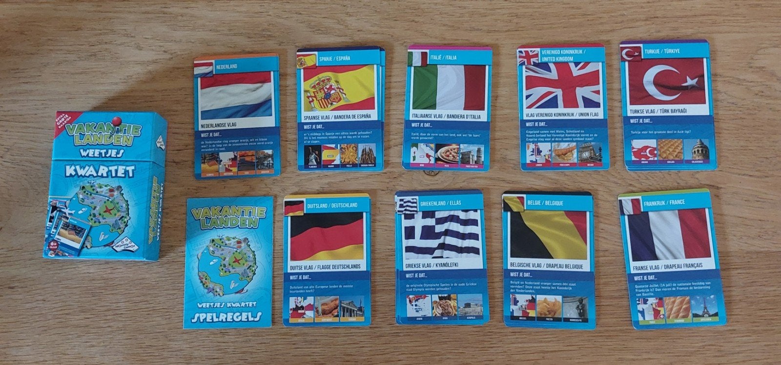 Vakantie Landen Weetjes Kwartet, Verzamelen, Speelkaarten, Jokers en Kwartetten, Ophalen, Zo goed als nieuw, Kwartet(ten)