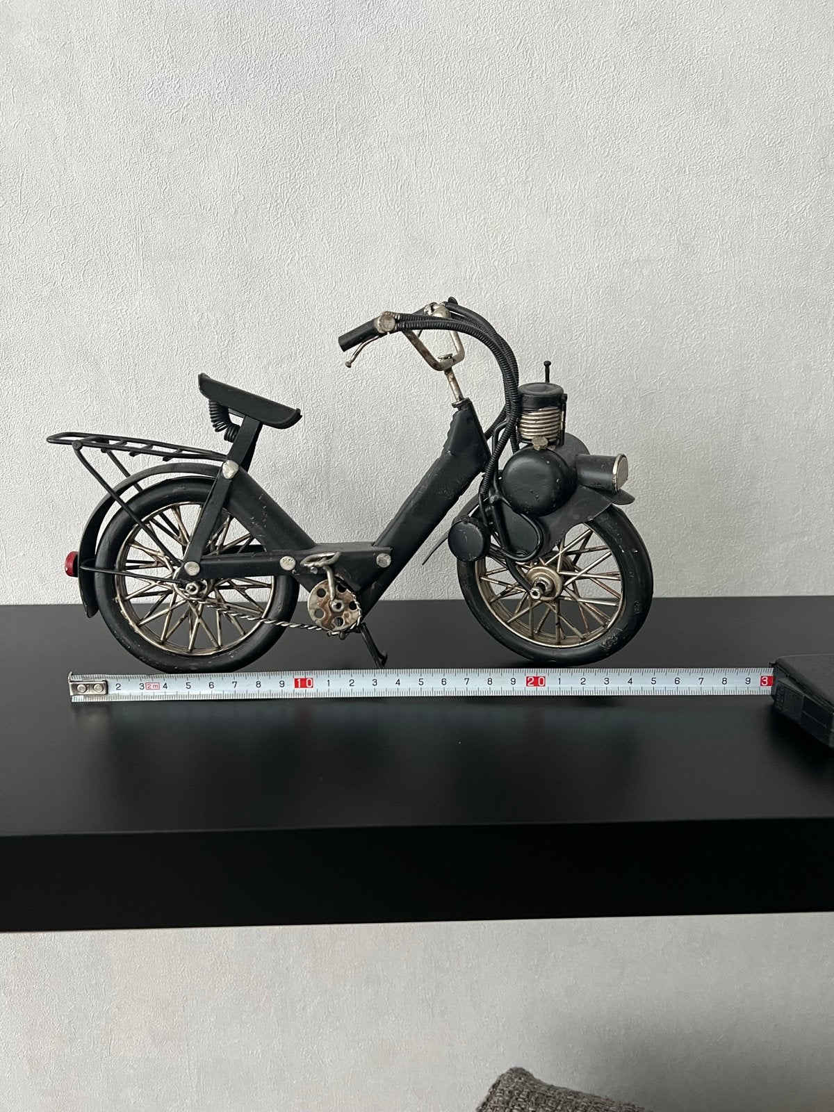 Vintage Solex bromfiets model - Zwart metaal, Overige merken, 1:32 tot 1:50, Overige typen, Ophalen of Verzenden