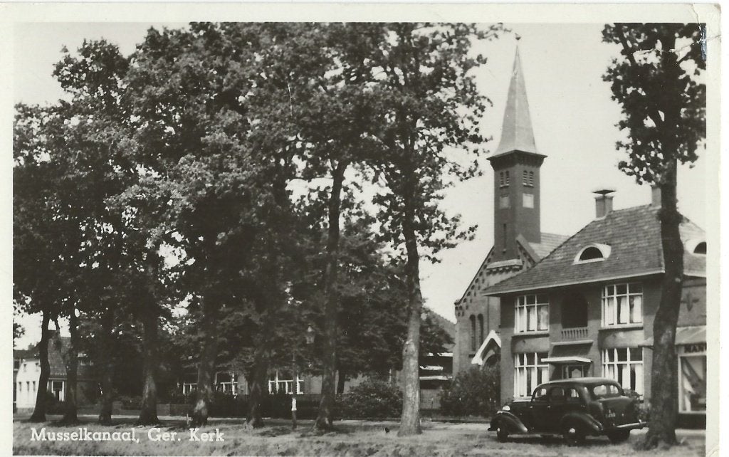 Musselkanaal, Ger. Kerk. Opruimingskaart, Verzenden, 1940 tot 1960, Gelopen, Groningen