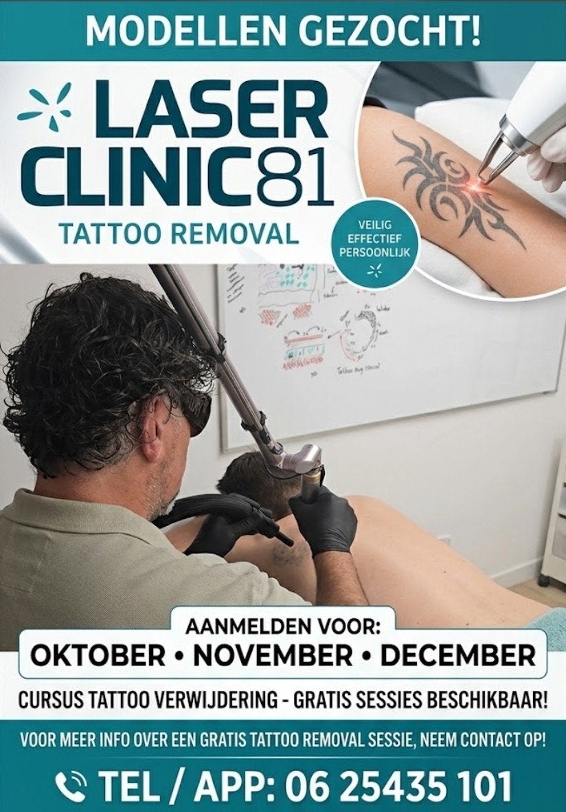 Modellen gezocht voor Gratis Tattoo Removal, Ophalen, Nieuw, Overige typen