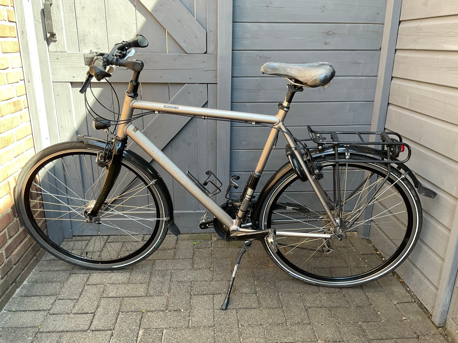 Santos herenfiets met Shimano Deore XT versnellingen., Fietsen en Brommers, Gebruikt, Velgrem, Versnellingen, 61 tot 65 cm