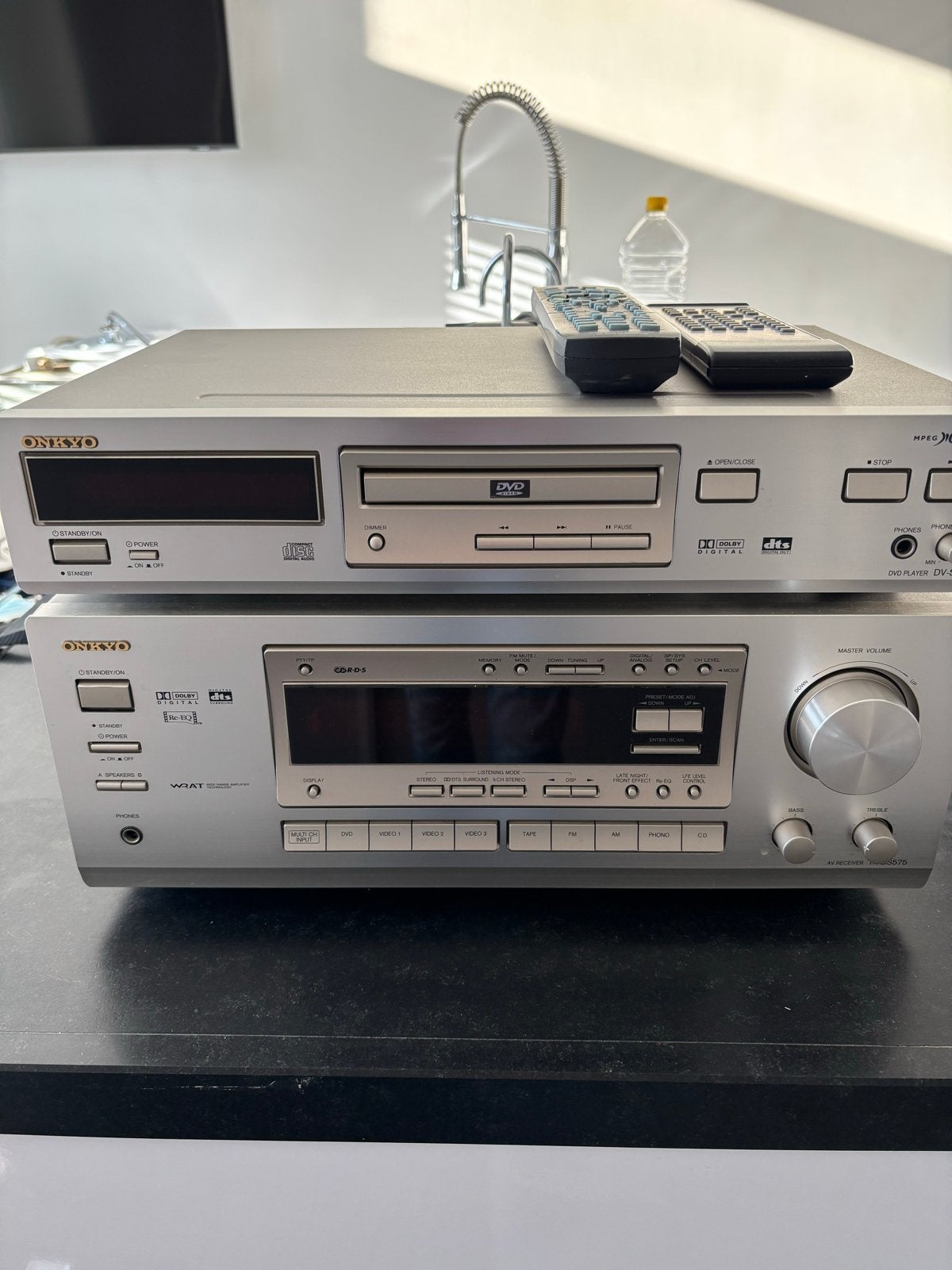 Onkyo DVD-speler en AV-receiver set, Ophalen of Verzenden, Gebruikt, Dvd-speler