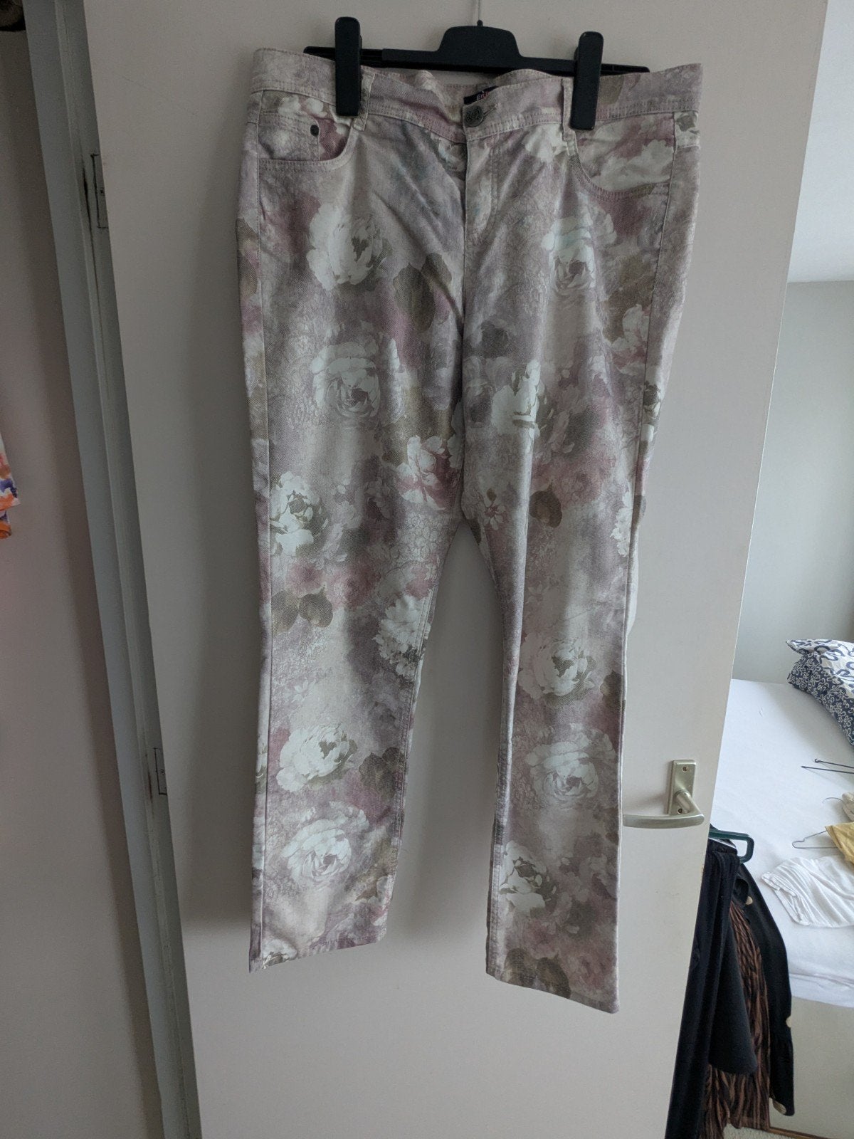 Enjoy Dames Broek met Bloemenprint - Maat 44, Meerkleurig, Maat 42/44 (L), Enjoy, Ophalen of Verzenden