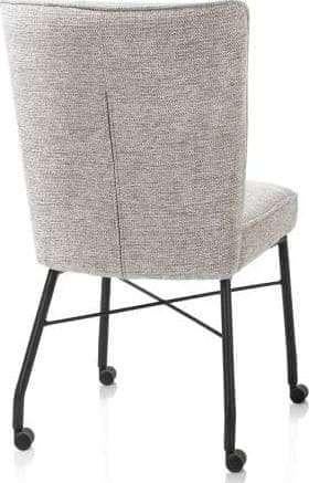 6 Nieuwe stoelen, met pocket en Wielen, stof Creme, Olvi H&H, Ophalen, Wit, Nieuw, Stof