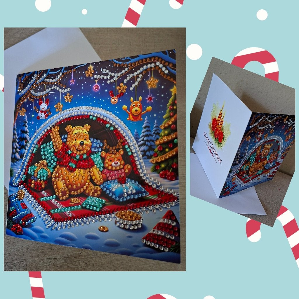 nieuw-Diamond Paintingkaart Winnie de Pooh kerst, Ophalen of Verzenden, Nieuw, Disney
