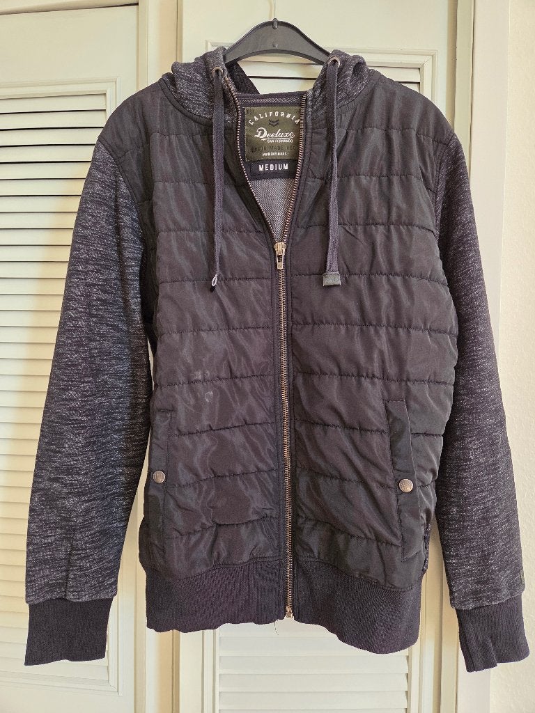 Deeluxe Heren Jas / Vest (Hybrid) - Maat M - ZGAN, Maat 48/50 (M), Zwart, Ophalen of Verzenden, Zo goed als nieuw