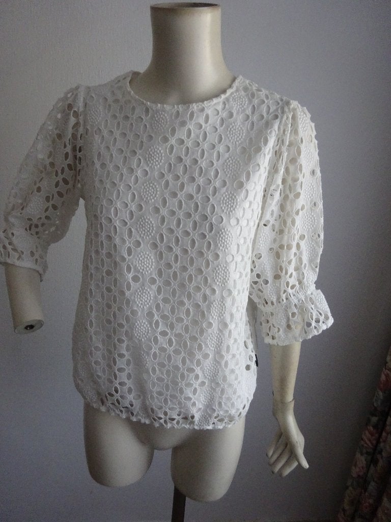 Elvira tuniek-blouse mt 42, Verzenden, Wit, Maat 42/44 (L), Zo goed als nieuw