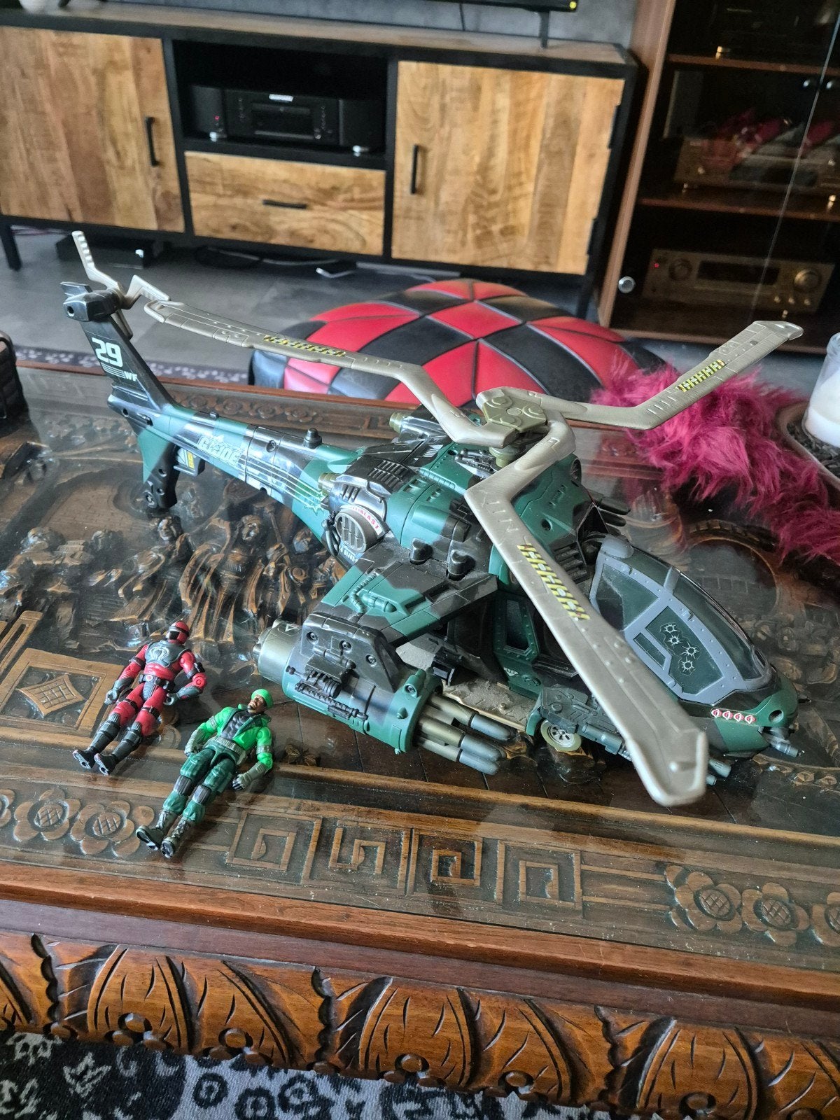 G.I. Joe Helikopter met Figuren - Hasbro 2002, Ophalen of Verzenden, Gebruikt