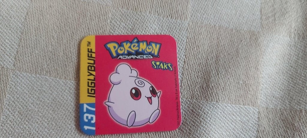 magneet speelgoed pokemon panini staks Igglybuff, Ophalen of Verzenden, Nieuw, Overige merken