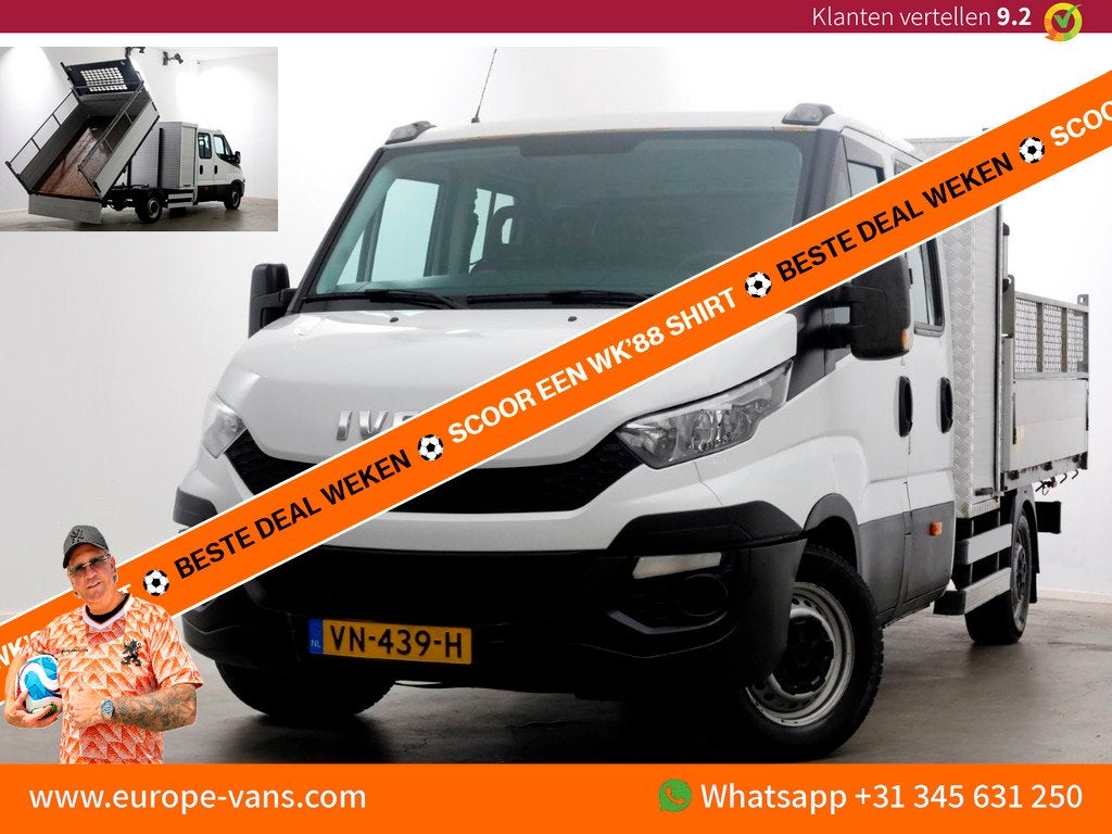 Iveco Daily 35S15 3.0 150pk Euro6 D.C. Kipper met hoge boord, 145 pk, Achterwielaandrijving, Gebruikt, Euro 6