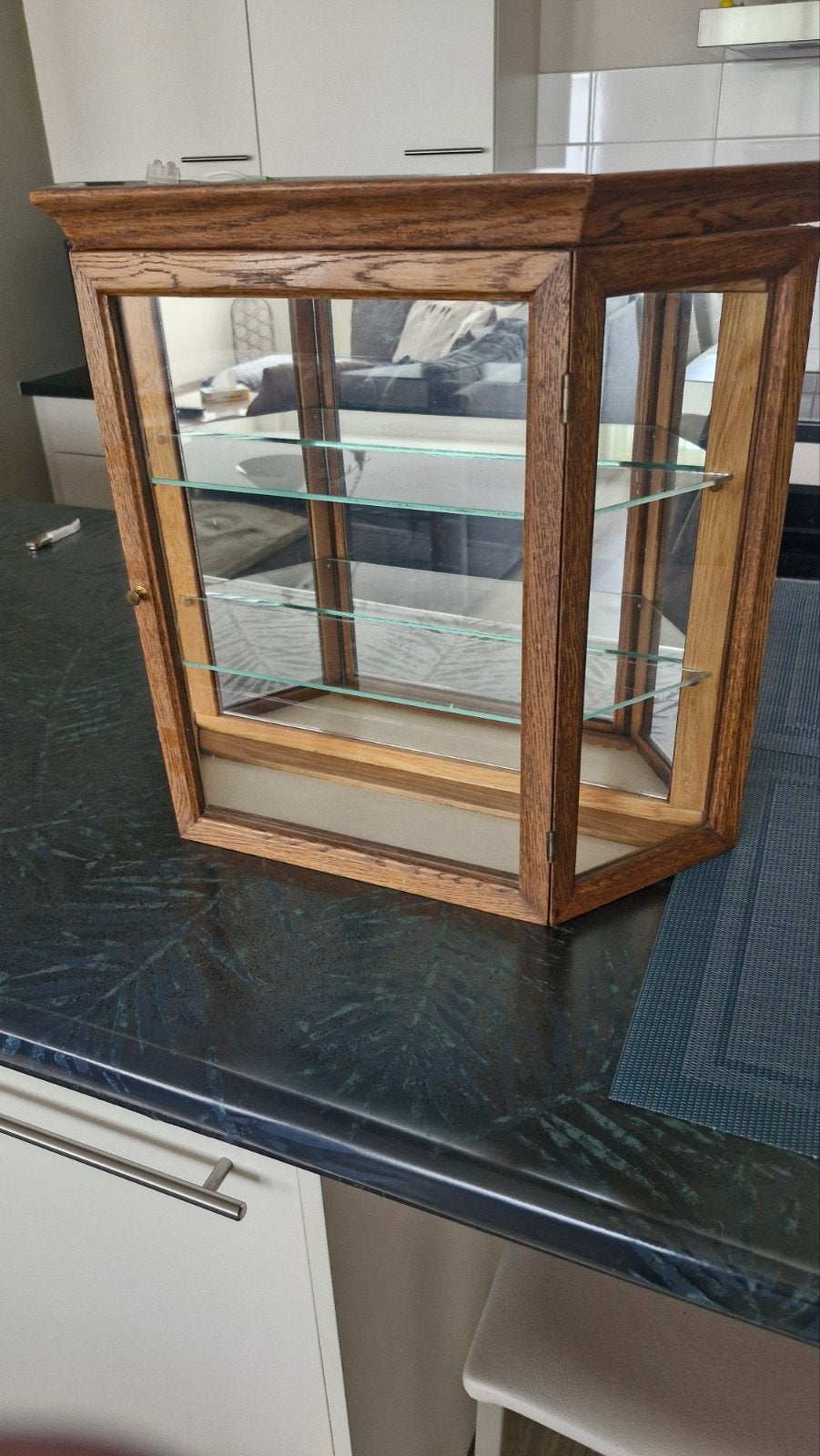 Vitrinekastje 50x50.met verlichting., Ophalen, Glas, 50 tot 100 cm, Minder dan 25 cm