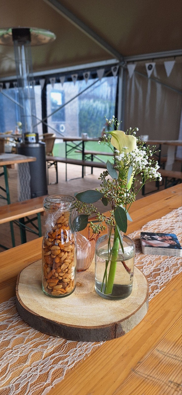Houten onderzetters boomstam, Ophalen, Zo goed als nieuw, Hout