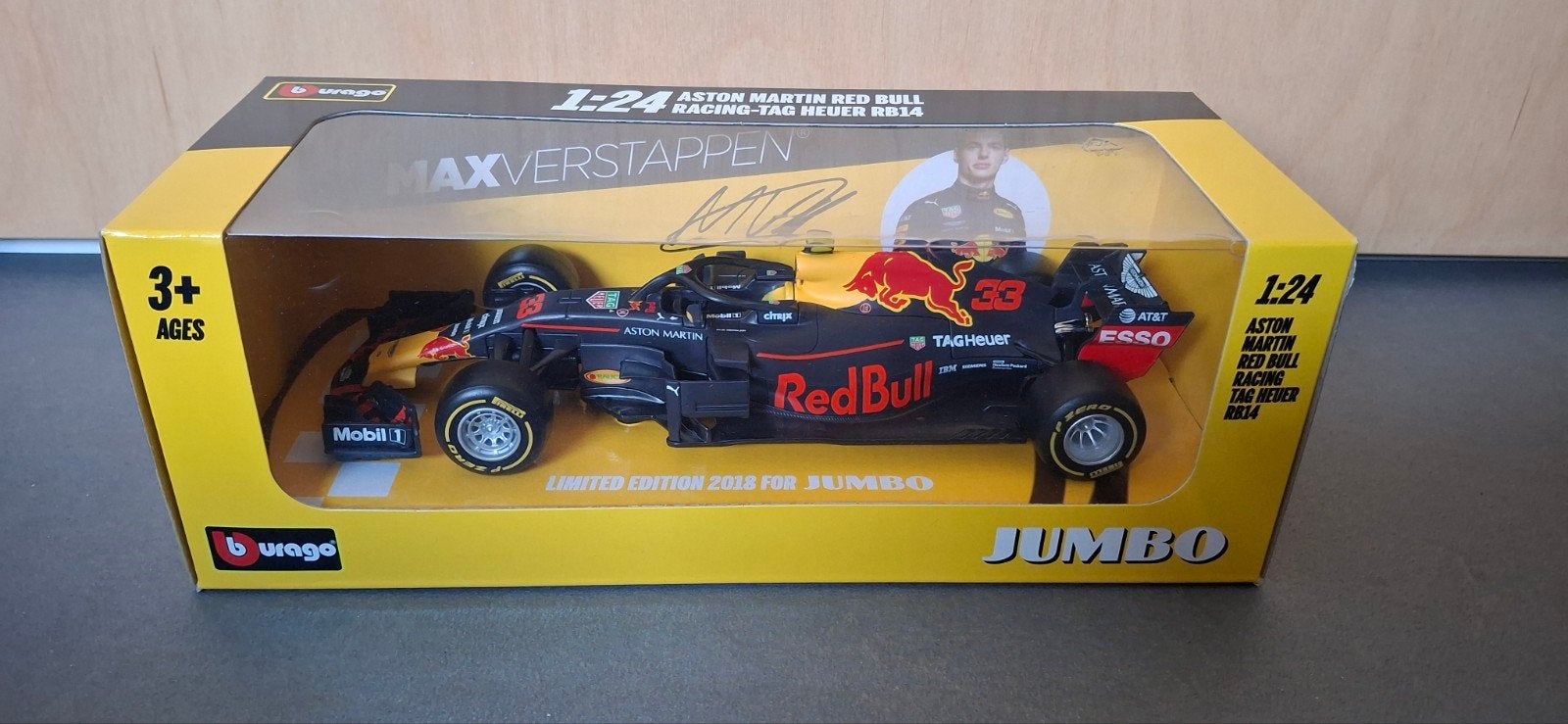 Bburago Aston Martin Red Bull Racing RB14 Max Verstappen, Ophalen of Verzenden, Nieuw, Formule 1