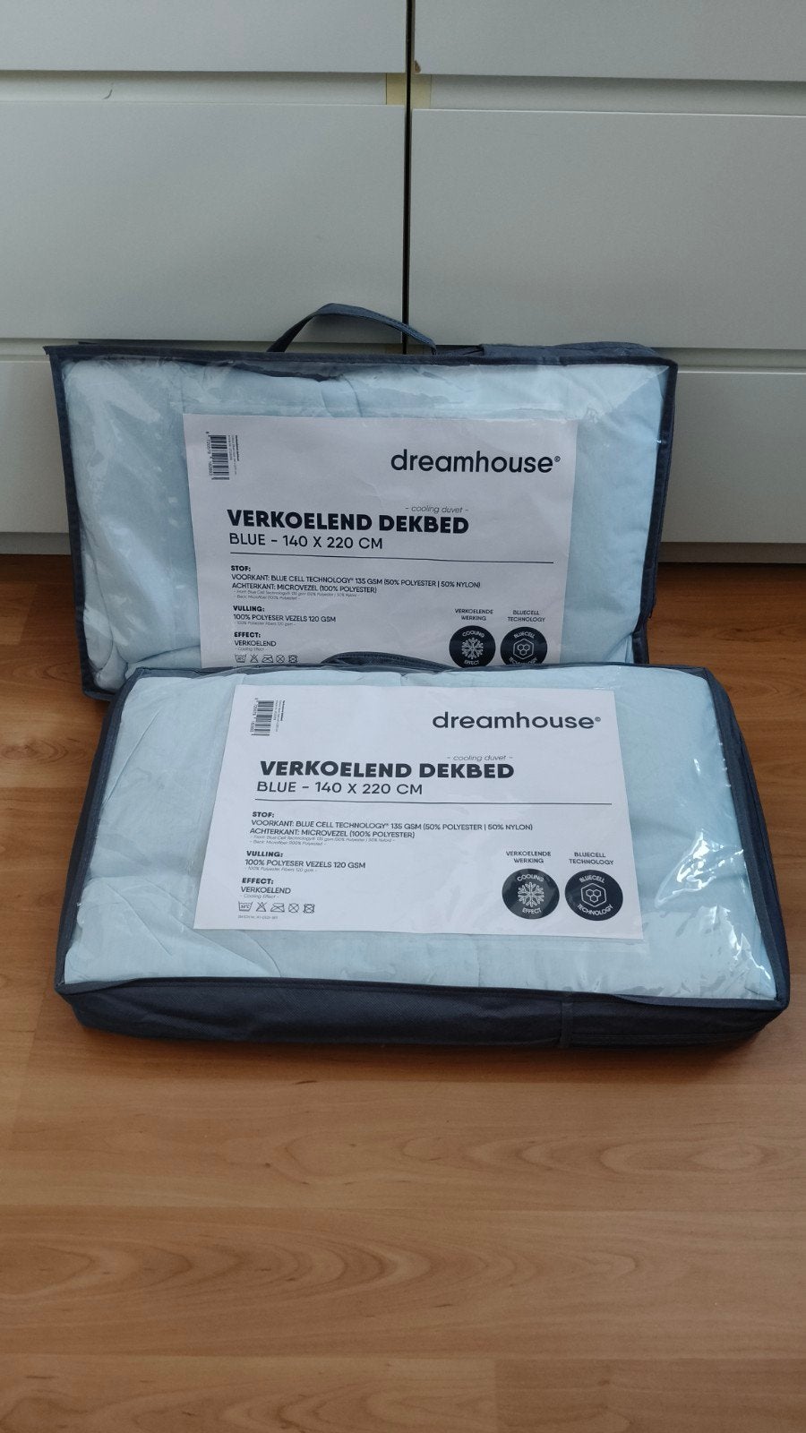 Nieuw Dreamhouse verkoelend dekbed 140x220 lichtblauw, Eenpersoons, Blauw, Nieuw, Ophalen of Verzenden