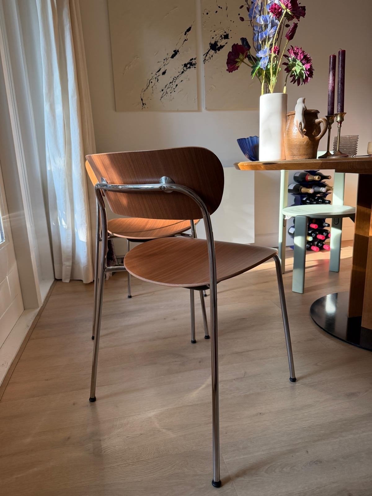 2x Pavilion AV1 stoel door Anderssen & Voll voor &Tradition, Ophalen, Twee, Bruin, Zo goed als nieuw