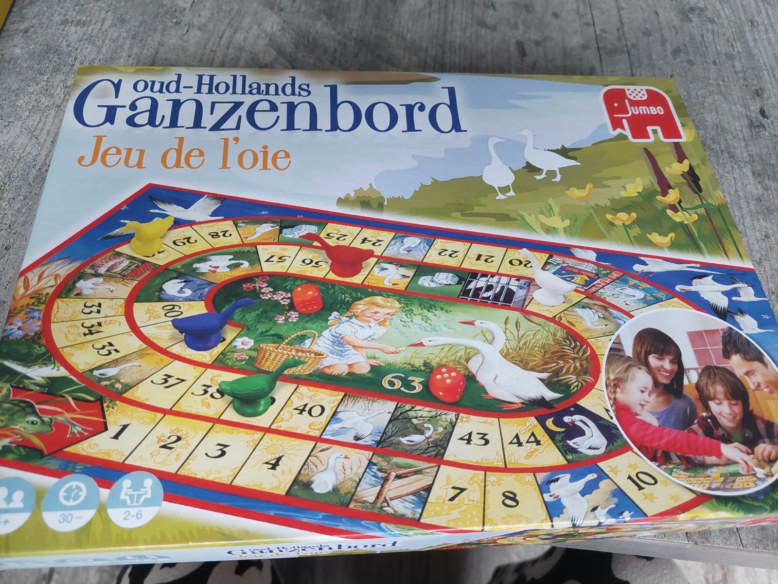 ganzenbord compleet, Ophalen, Zo goed als nieuw