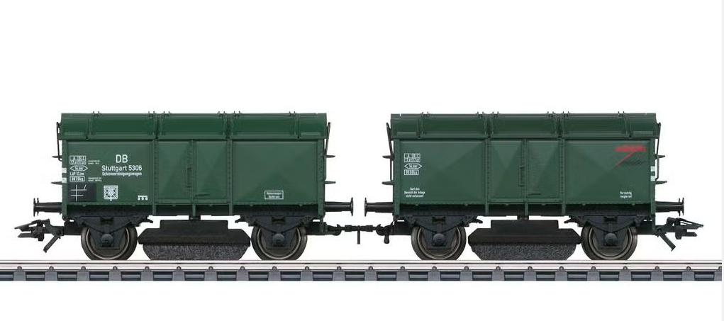 Marklin H0 46010 - 2x klapdekselwagen van de DB in ovp, Wisselstroom, Ophalen of Verzenden, Märklin, Nieuw