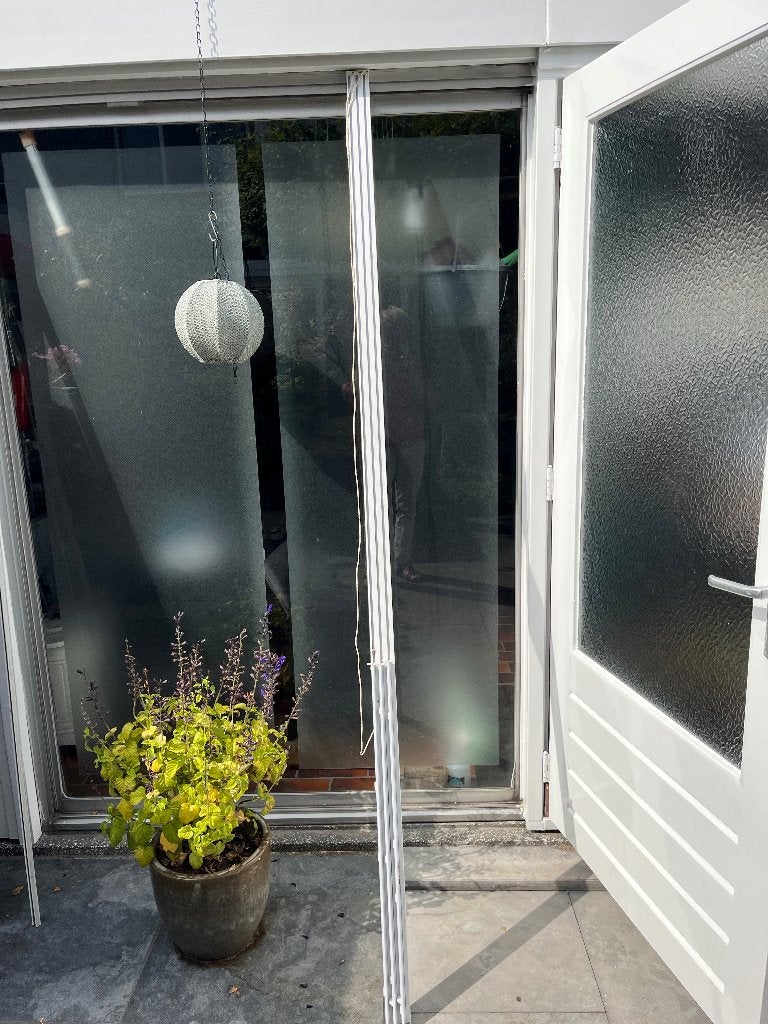 Rails voor paneelgordijnen 3-sporig wit 2.24 x 5,5, Ophalen, Gebruikt, Wit, Metaal
