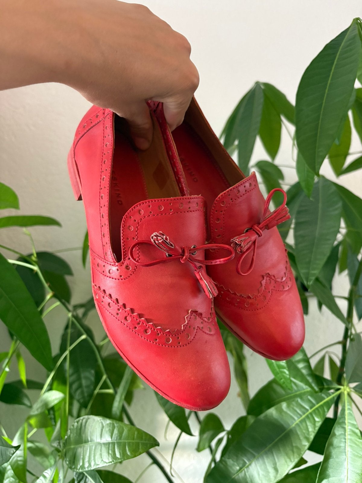 Liebeskind loafer rood leer 39, Ophalen of Verzenden, Zo goed als nieuw, Rood