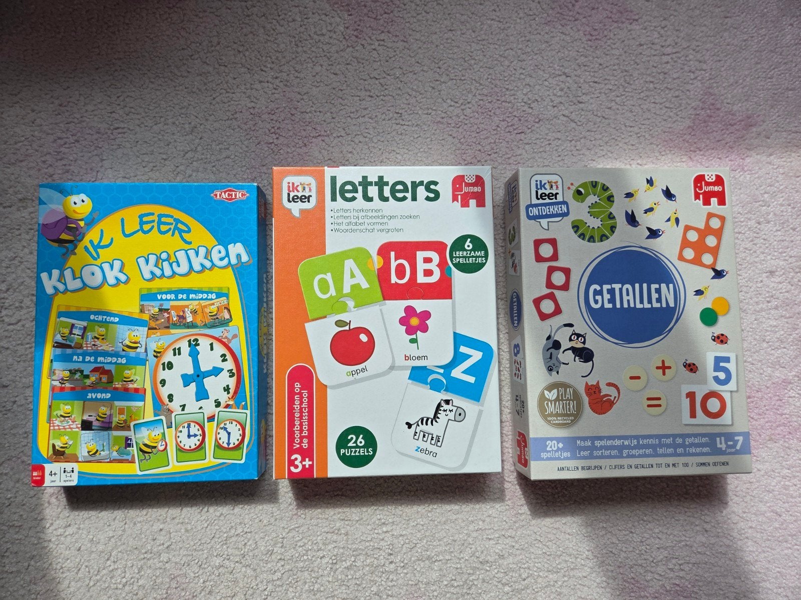 Educatieve Spellen: Klokkijken, Letters & Getallen, Ophalen of Verzenden, Zo goed als nieuw, Taal en Lezen