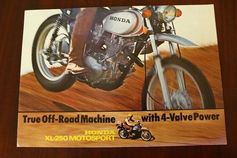 Honda XL250 Off Road motorfiets verkoop folder XL 250, Ophalen of Verzenden, Honda