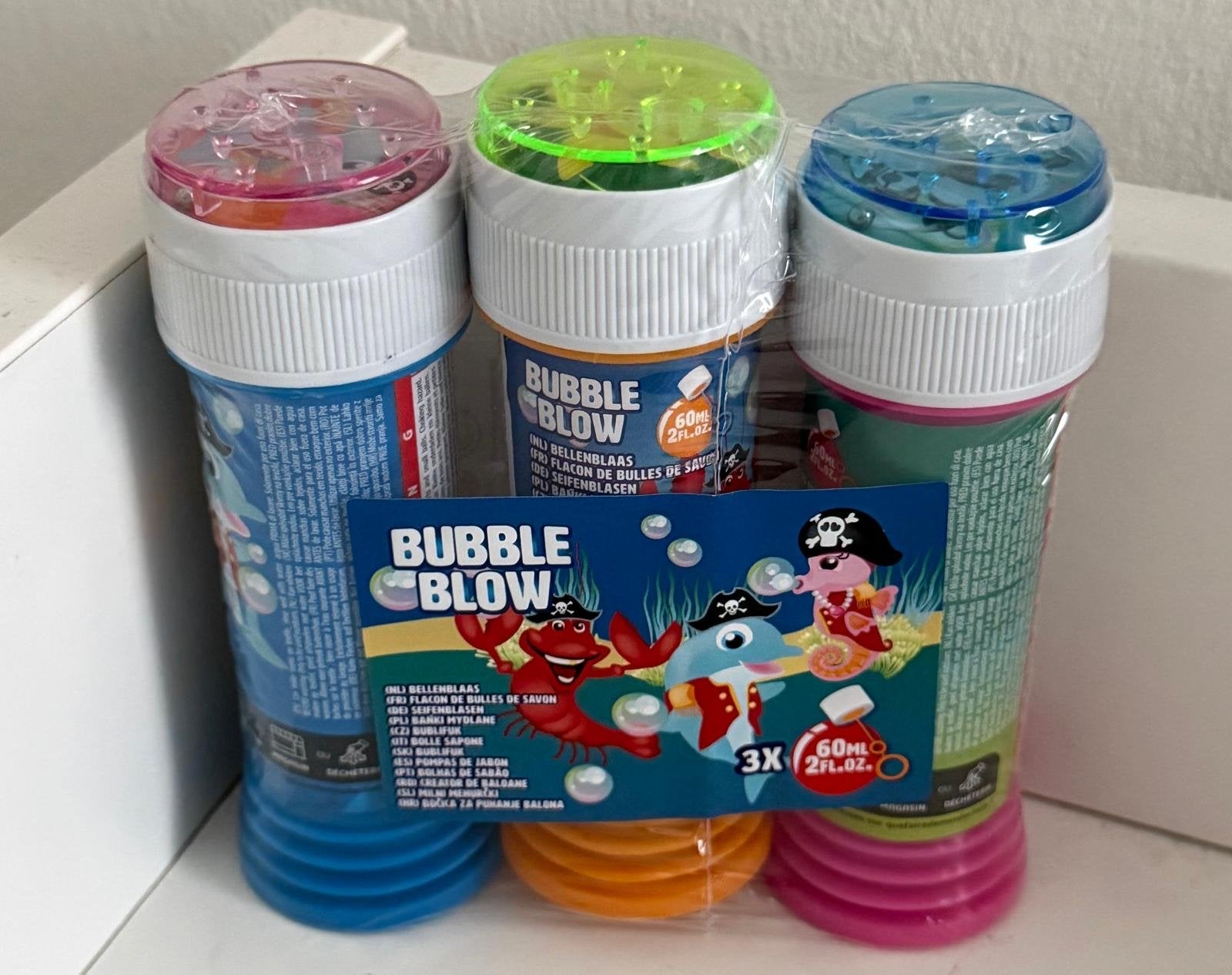 Bubble Blow Bellenblaas Set - 3x 60ml, Ophalen, Nieuw, Jongen of Meisje