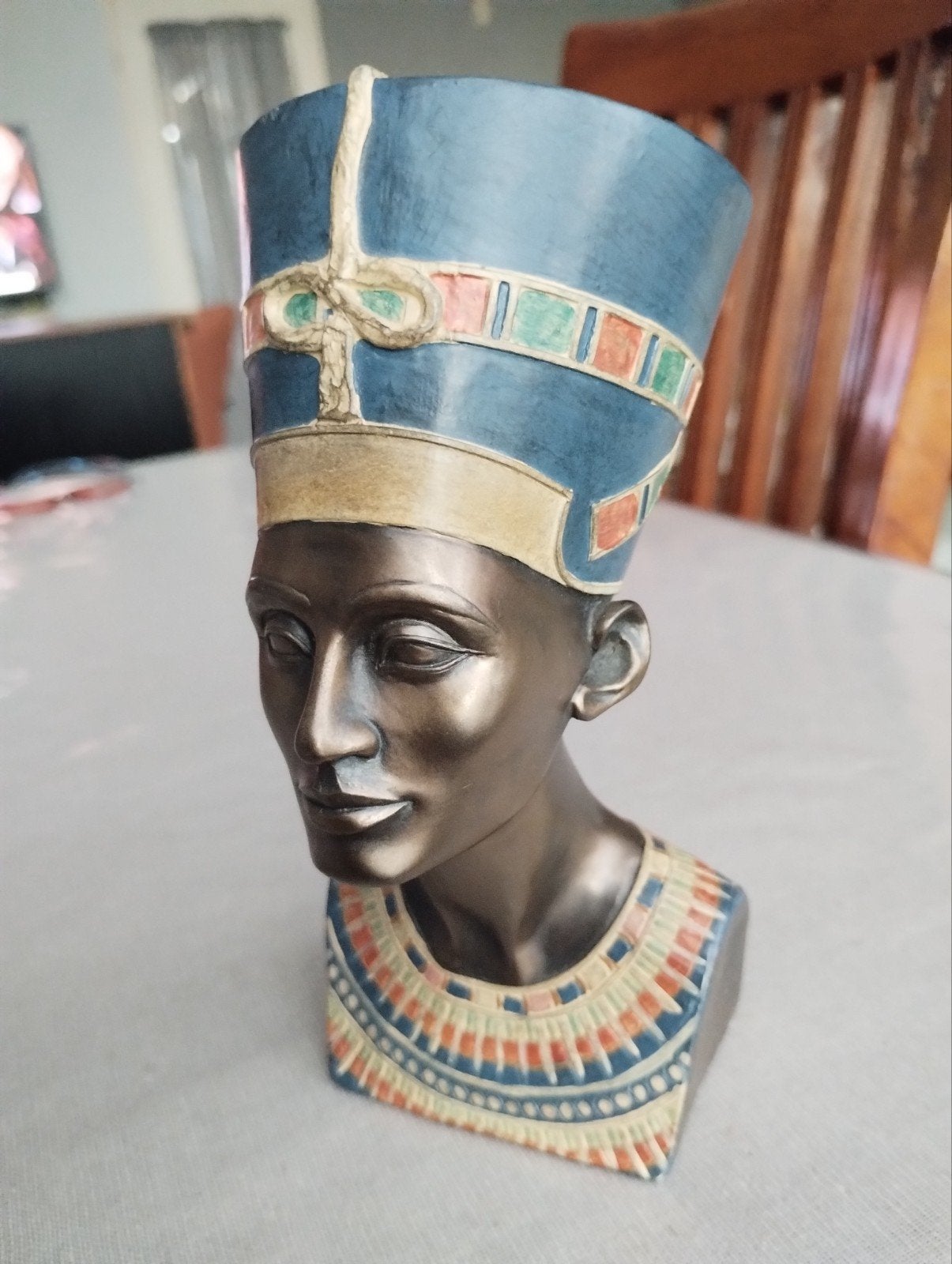Buste Van koningin Nefertiti Egypte ???, Verzamelen, Beelden en Beeldjes, Ophalen of Verzenden