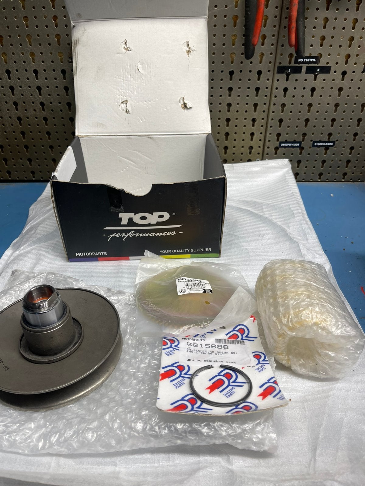 Top performance poulie secundair compleet voor piaggio 50 cc, Ophalen of Verzenden, Nieuw, Cilinder