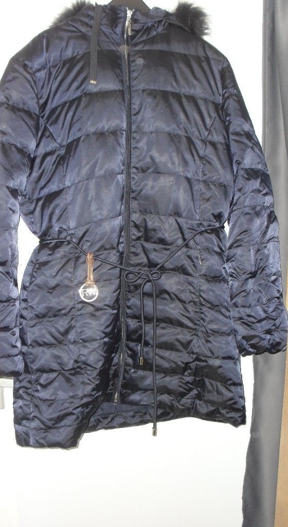 RIVER WOODS mooie donkerblauwe winter jas losse kraag XXL, Blauw, River Woods, Maat 46/48 (XL) of groter, Ophalen of Verzenden